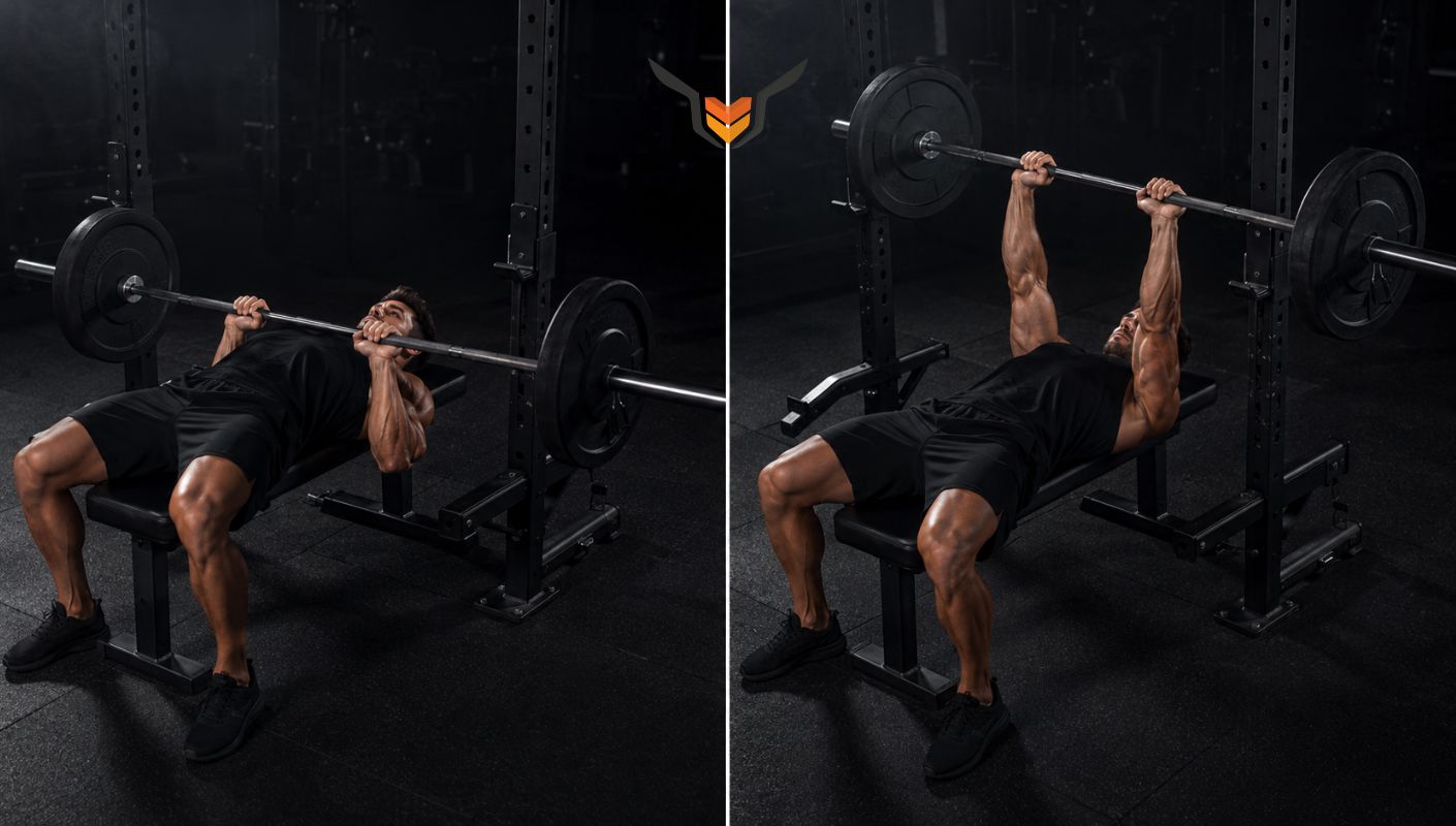 D&eacute;velopp&eacute; couch&eacute; prise serr&eacute;e pour les triceps